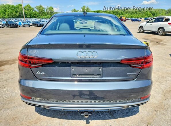 WAUENAF45KA015952 2019 AUDI A4 Gray Вид ззаду