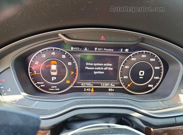 WAUENAF45KA015952 2019 AUDI A4 Gray Вид щитка приладів