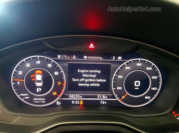 WAUENAF46HN040229 2017 AUDI A4 Gray Widok zestawu wskaźników