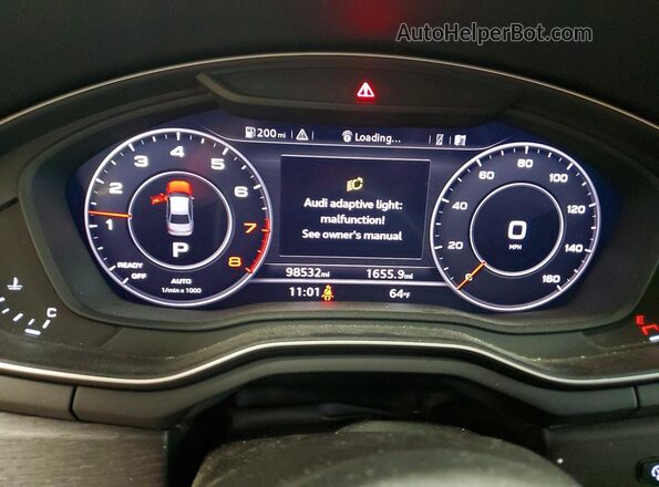 WAUENAF46JA090951 2018 AUDI A4 Silver Вид щитка приладів