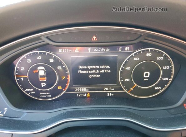 WAUENAF46KN001695 2019 AUDI A4 Black Widok zestawu wskaźników