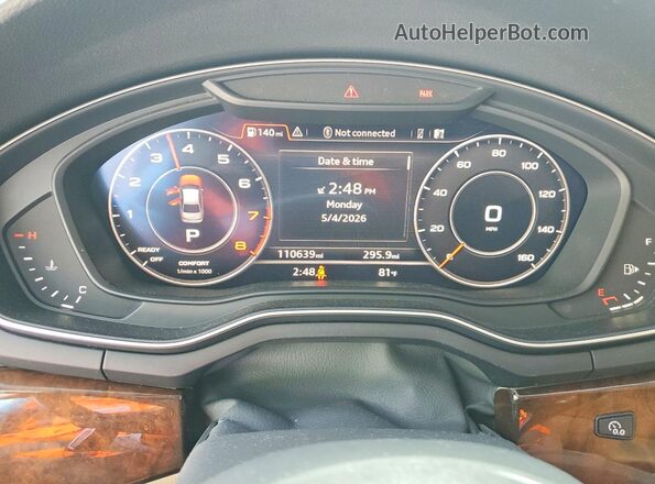 WAUENAF47HN036481 2017 AUDI A4 White Vista del cuadro de instrumentos
