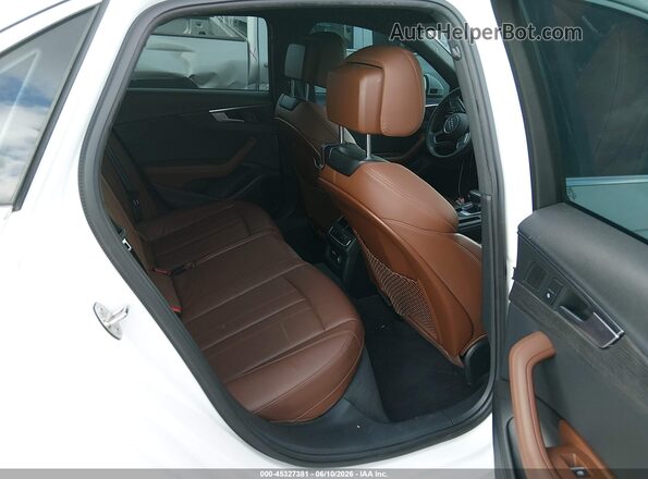 WAUENAF47KA007612 2019 AUDI A4 White VIN sticker view