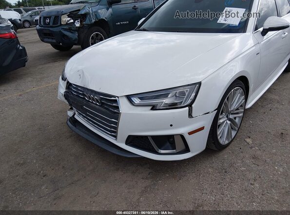 WAUENAF47KA007612 2019 AUDI A4 White Front view
