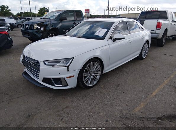 WAUENAF47KA007612 2019 AUDI A4 White Front left