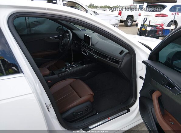 WAUENAF47KA007612 2019 AUDI A4 White Front interior view