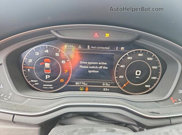 WAUENAF47KN019624 2019 AUDI A4 Blue Vista del cuadro de instrumentos