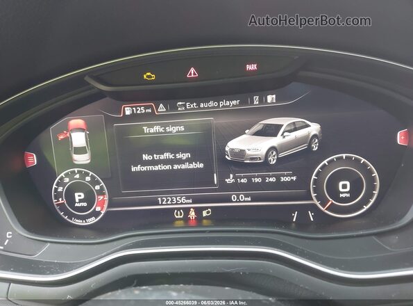 WAUENAF48JN006993 2018 AUDI A4 Silver Widok tylnych siedzeń