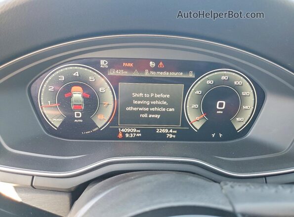 WAUENAF48LN008861 2020 AUDI A4 Blue Vista del cuadro de instrumentos