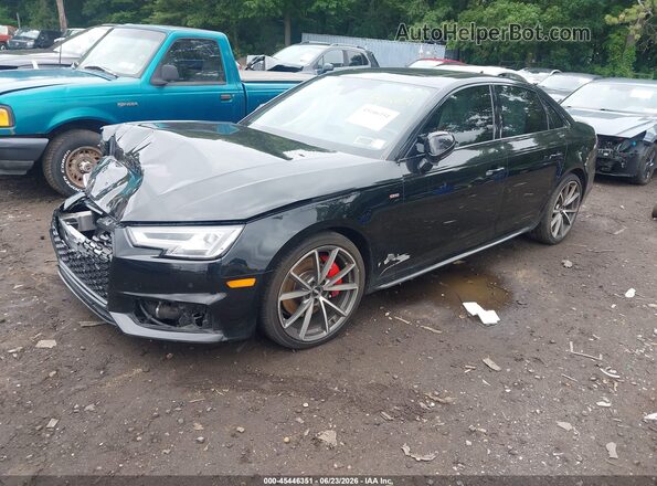 WAUENAF49JN009501 2018 AUDI A4 Black წინა მარცხენა ხედი სამი მეოთხედიდან