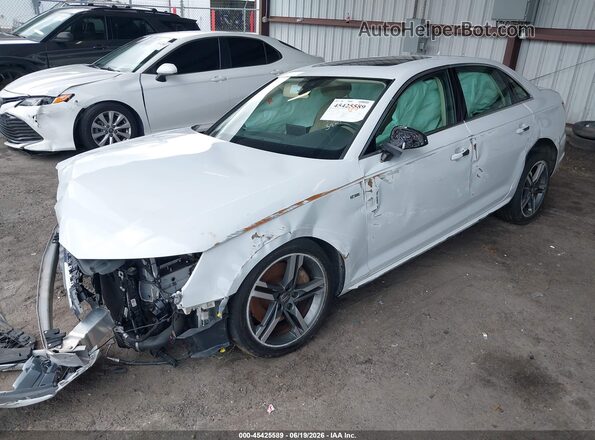 WAUENAF49JN013421 2018 AUDI A4 White Vista tres cuartos delantera izquierda