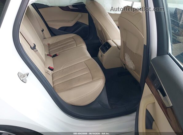 WAUENAF49JN013421 2018 AUDI A4 White Vista de la etiqueta del VIN