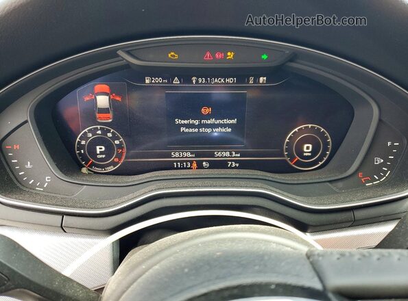 WAUENAF4XJA063526 2018 AUDI A4 Black ხელსაწყოთა პანელის ხედი