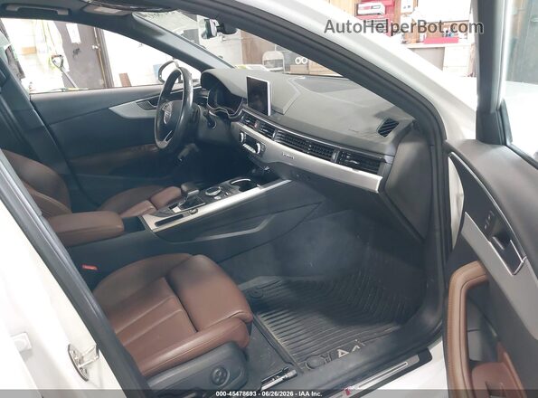 WAUENAF4XKA049191 2019 AUDI A4 White Вид салону спереду
