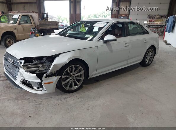WAUENAF4XKA049191 2019 AUDI A4 White Передня ліва чверть