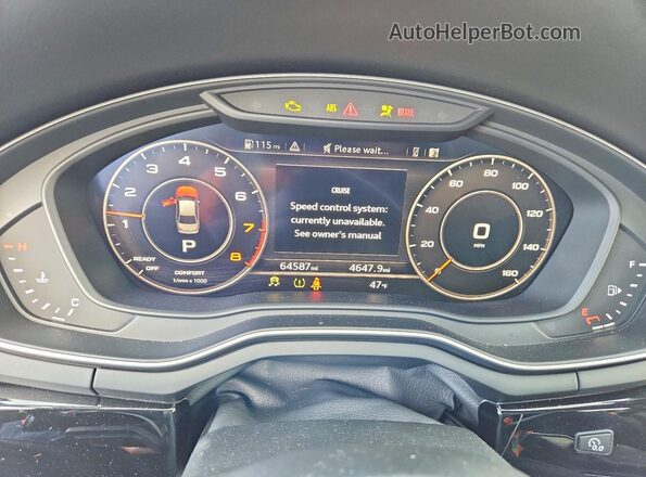 WAUENAF4XKA065116 2019 AUDI A4 White Widok zestawu wskaźników