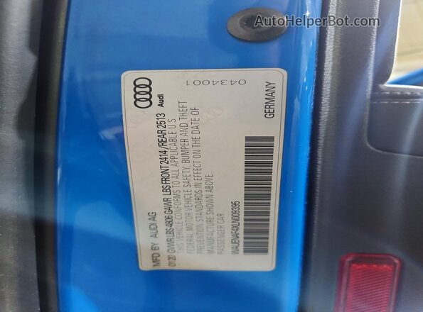 WAUENAF4XLN009395 2020 AUDI A4 Blue Շարժիչի բաժամունքի տեսք