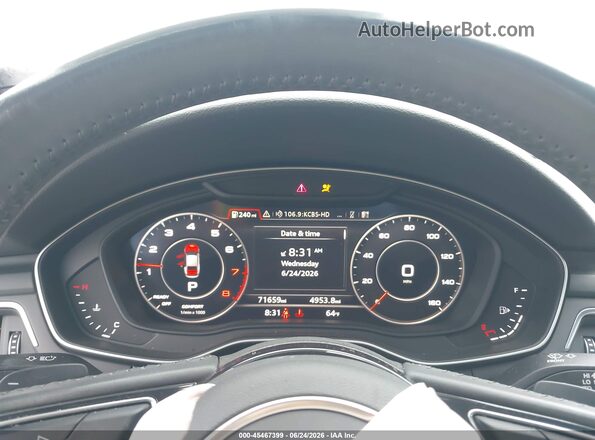 WAUENCF53KA059503 2019 AUDI A5 White Widok tylnych siedzeń