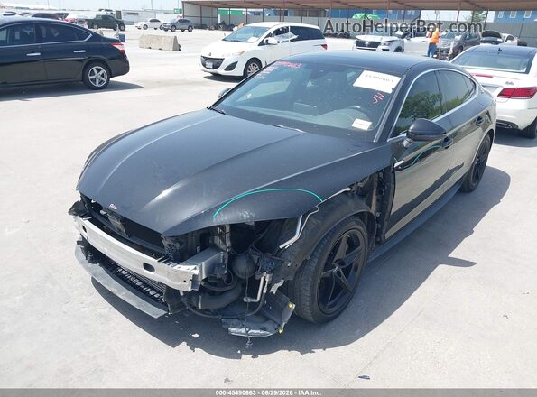 WAUENCF55JA084384 2018 AUDI A5 Черный Передняя левая четверть
