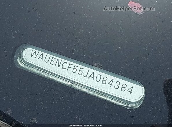WAUENCF55JA084384 2018 AUDI A5 Черный 
