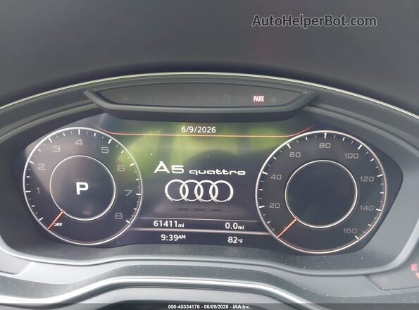 WAUENCF56KA092236 2019 AUDI A5 Gray Vista de los asientos traseros