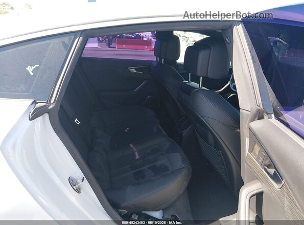 WAUENCF57JA111469 2018 AUDI A5 White VIN კოდის სტიკერის ხედი