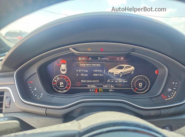 WAUENCF58JA117216 2018 AUDI A5 Blue Widok zestawu wskaźników