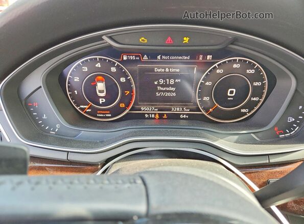 WAUENCF59JA058015 2018 AUDI A5 White ხელსაწყოთა პანელის ხედი