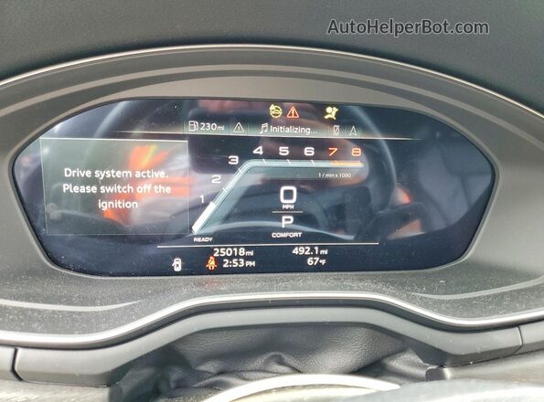 WAUFACF56PA009864 2023 AUDI A5 Gray Սարքավորումների վահանակի տեսք