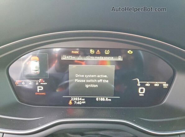 WAUFACF56RA049574 2024 AUDI A5 White Instrument cluster view