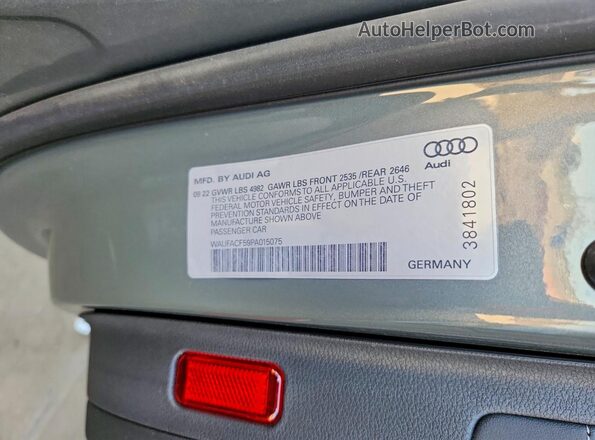 WAUFACF59PA015075 2023 AUDI A5 Gray Widok komory silnika