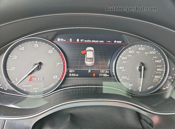 WAUFFAFC0JN104392 2018 AUDI S6 Black Вид щитка приладів