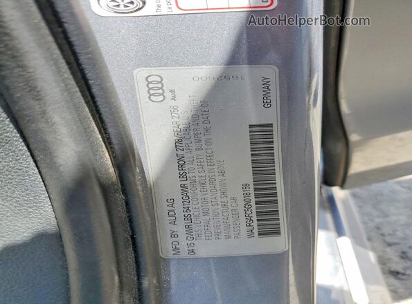 WAUFGAFC5GN018159 2016 AUDI A6 Silver 
