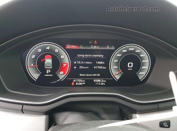 WAUFNCF59LA008187 2020 AUDI A5 White Instrument cluster view