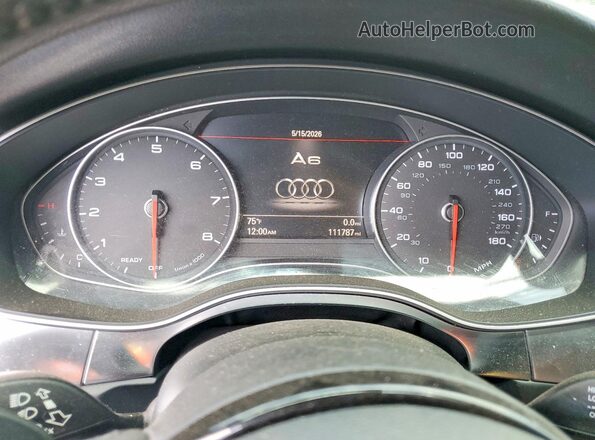 WAUG3AFC0JN007240 2018 AUDI A6 White ხელსაწყოთა პანელის ხედი