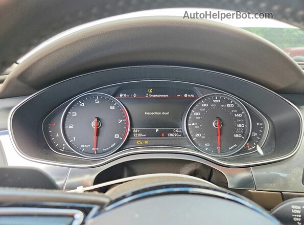 WAUG3AFC2JN016974 2018 AUDI A6 White Instrument cluster view