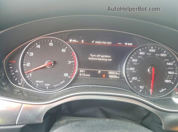 WAUG3AFC2JN021656 2018 AUDI A6 Silver ხელსაწყოთა პანელის ხედი