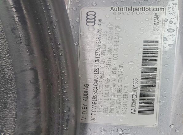 WAUG3AFC2JN021656 2018 AUDI A6 Silver ძრავის განყოფილების ხედი