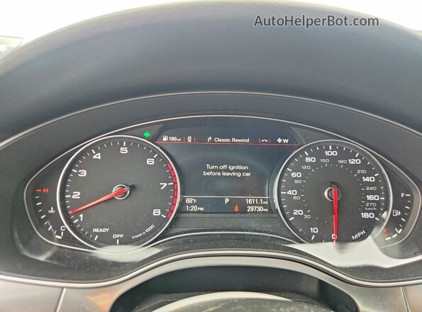 WAUG3AFC5JN002583 2018 AUDI A6 White Widok zestawu wskaźników