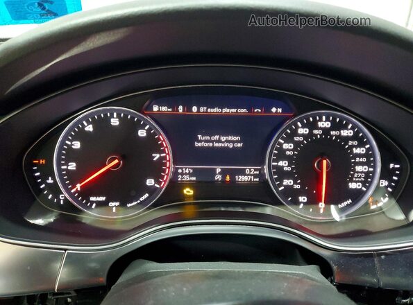 WAUG3AFC5JN037401 2018 AUDI A6 White Widok zestawu wskaźników