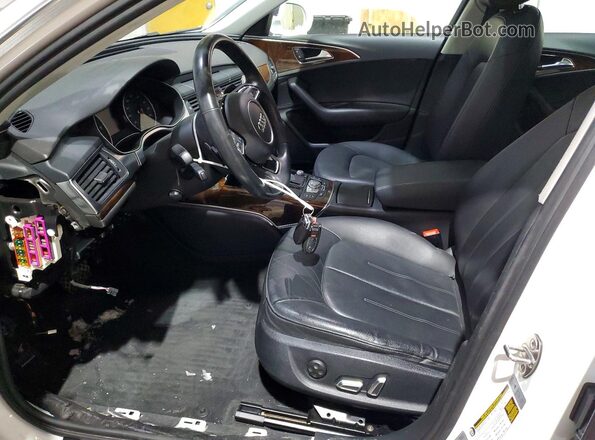 WAUG3AFC5JN037401 2018 AUDI A6 White Widok wnętrza z przodu