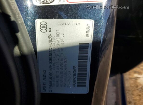 WAUG8AFC1HN100795 2017 AUDI A6 Black 