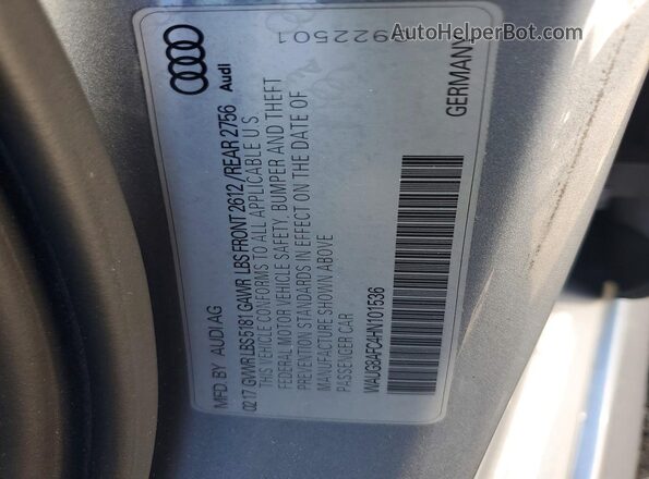 WAUG8AFC4HN101536 2017 AUDI A6 Silver 