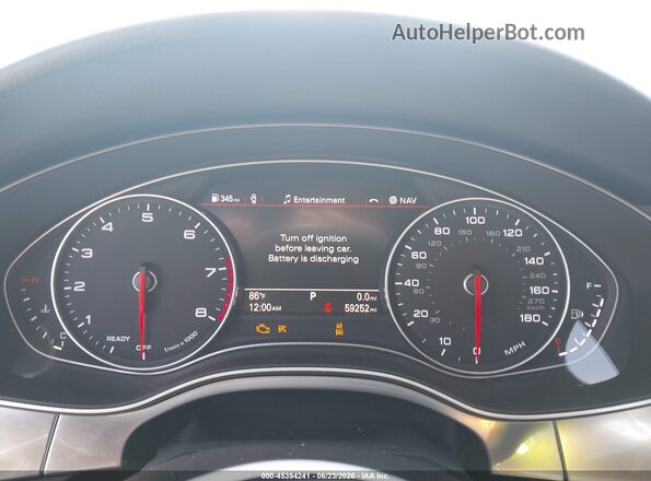 WAUG8AFC8HN031166 2017 AUDI A6 Red უკანა სავარძლების ხედი
