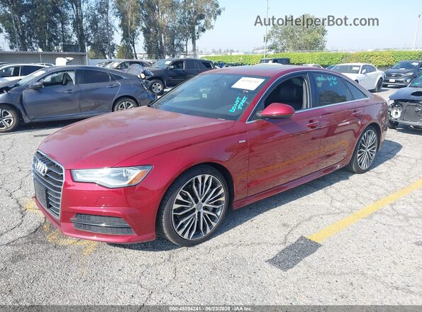 WAUG8AFC8HN031166 2017 AUDI A6 Red წინა მარცხენა ხედი სამი მეოთხედიდან