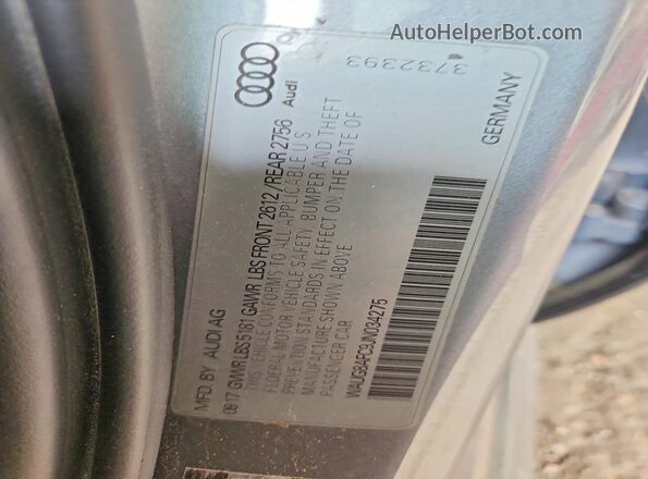 WAUG8AFC9JN034275 2018 AUDI A6 Серый 