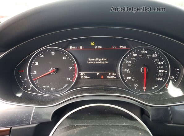 WAUG8AFCXJN046449 2018 AUDI A6 White Widok zestawu wskaźników