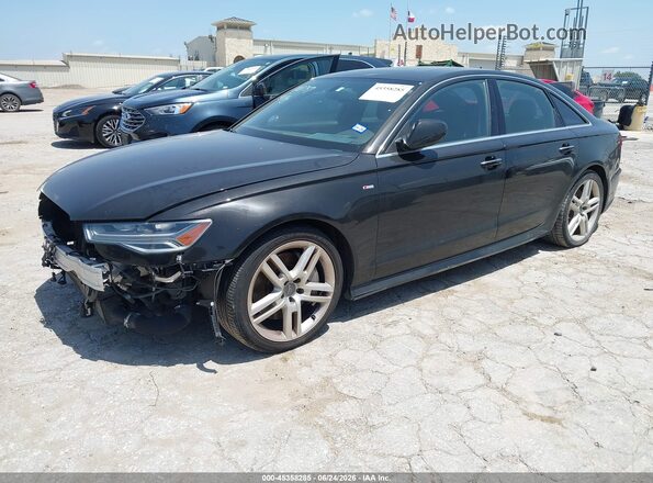 WAUGFAFC6GN008747 2016 AUDI A6 Черный Передняя левая четверть