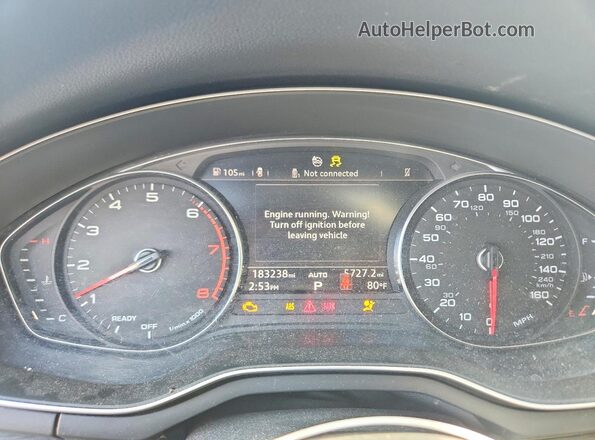 WAUGMAF44KN020645 2019 AUDI A4 Black Widok zestawu wskaźników