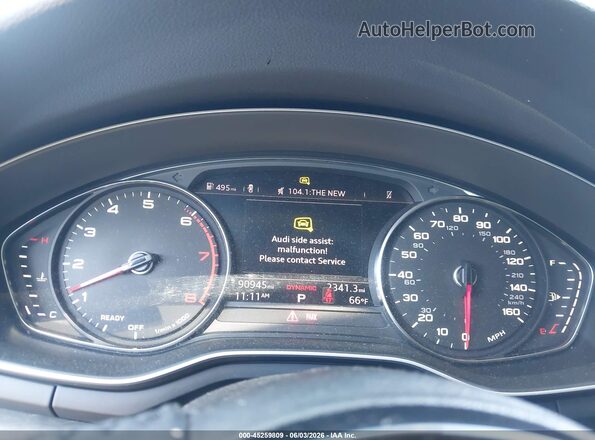 WAUGMAF45KA096317 2019 AUDI A4 Black უკანა სავარძლების ხედი